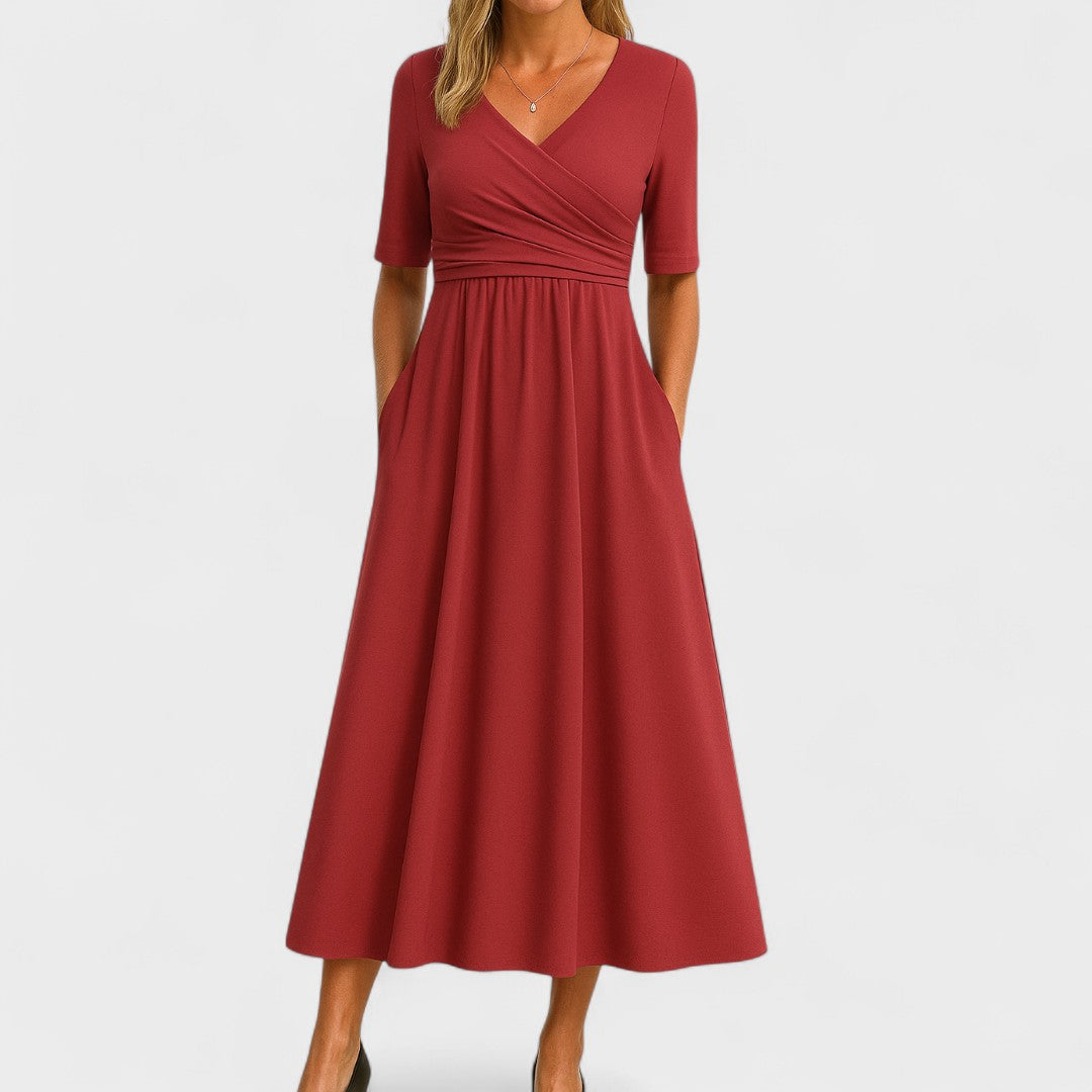 Ivana – Elegantná Midi Šaty na Každú Príležitosť