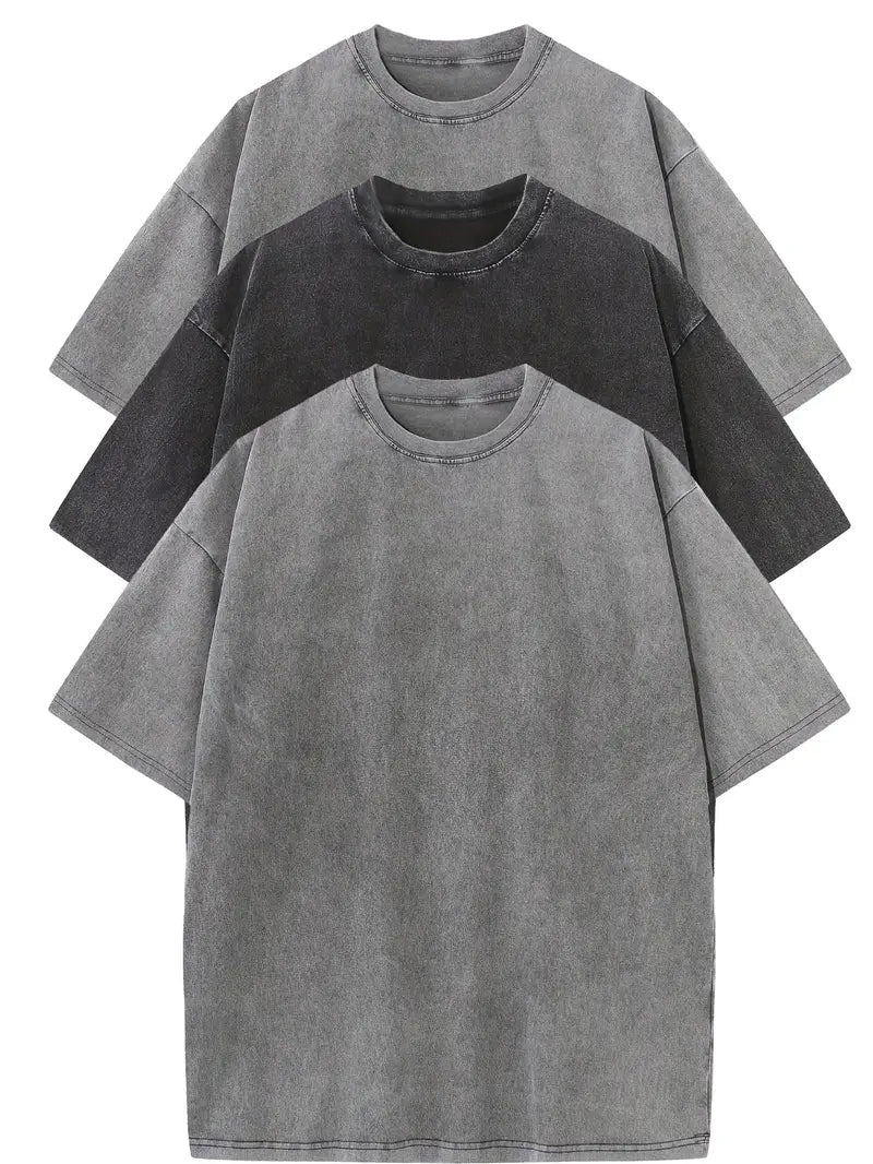Samuel | Sada základných oversized tričiek z bavlny – 3 kusy