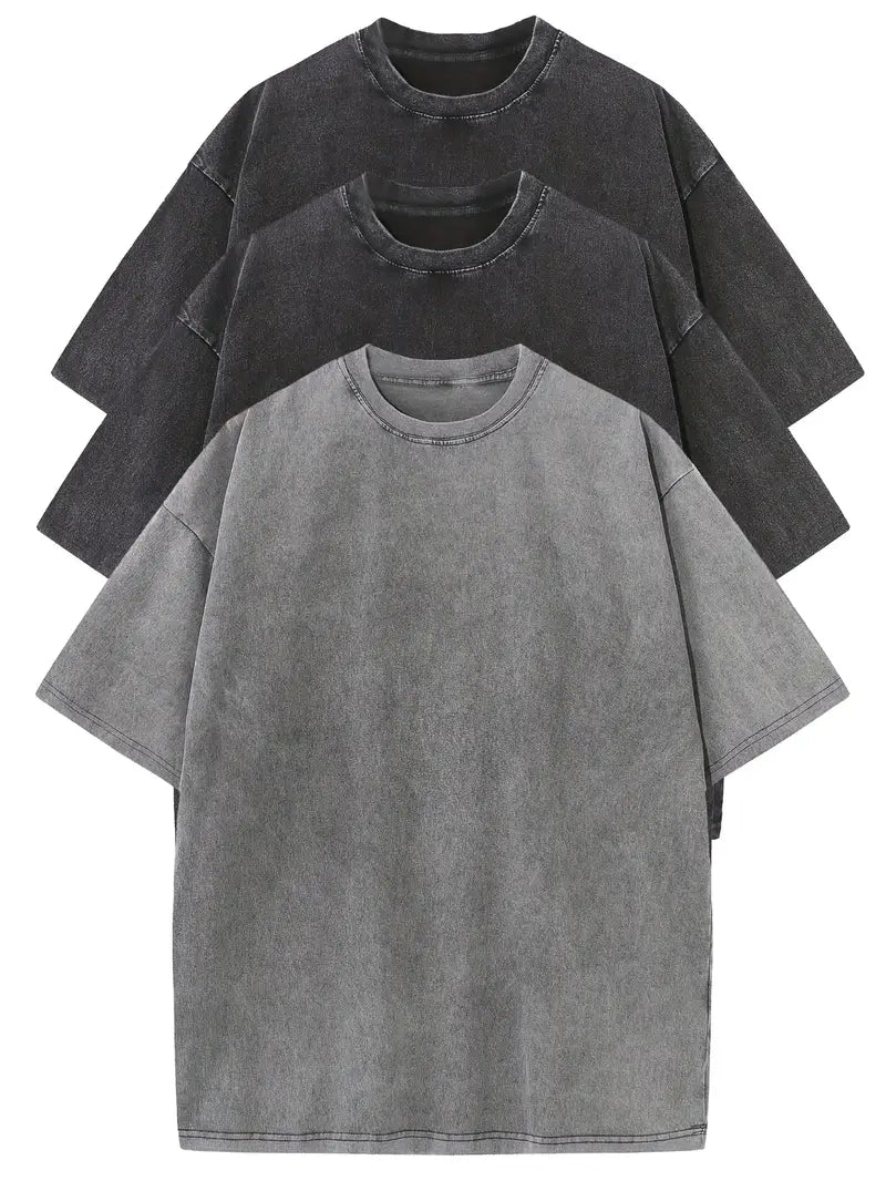 Samuel | Sada základných oversized tričiek z bavlny – 3 kusy