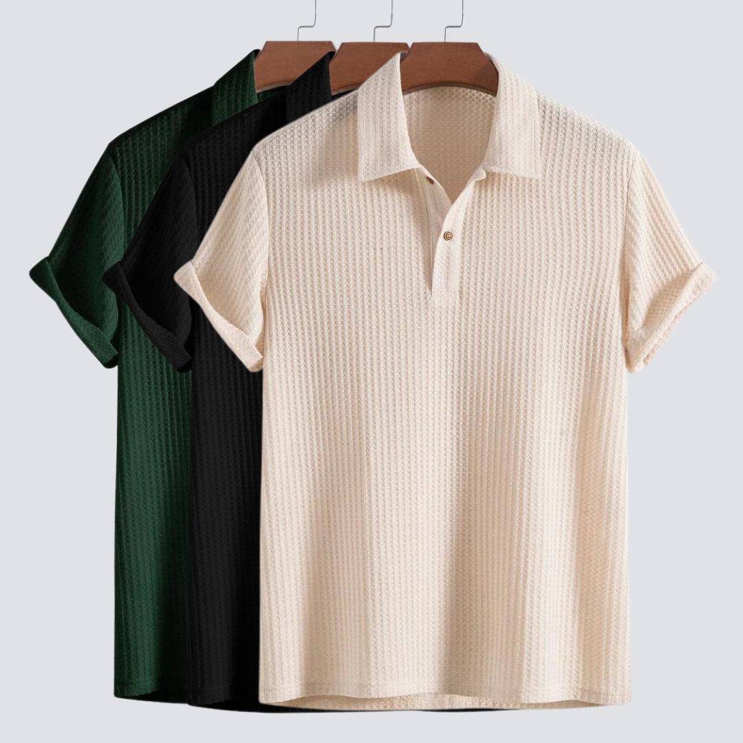 Massimo™ - Pletené polo s vaflovým vzorom
