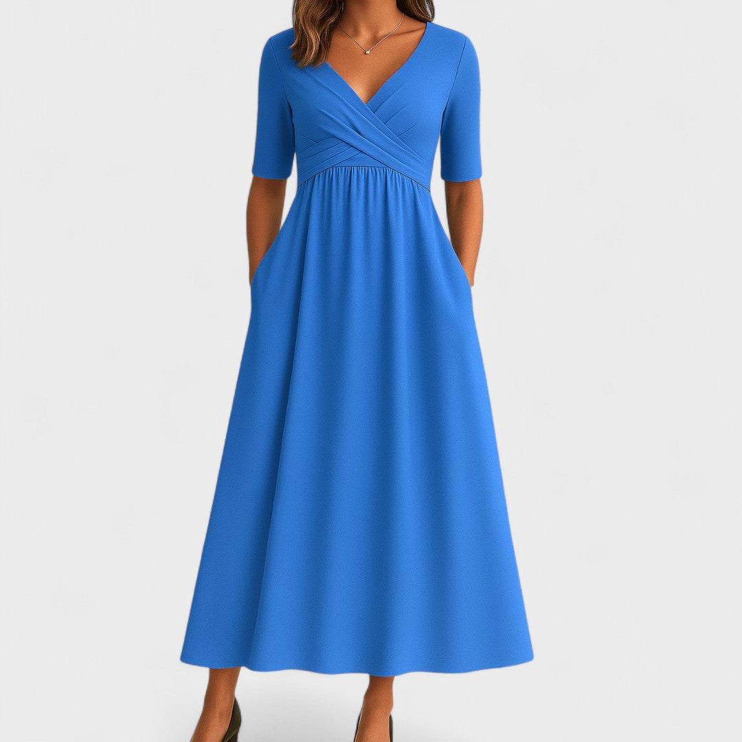 Ivana – Elegantná Midi Šaty na Každú Príležitosť