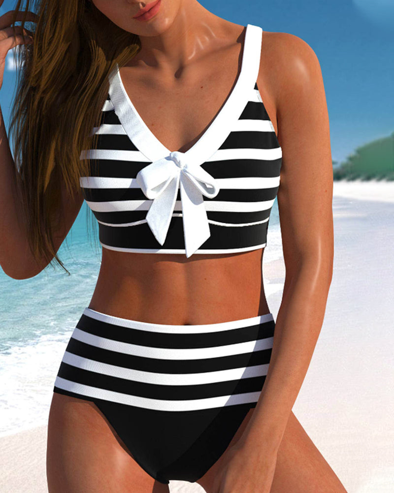Silvia l Vysoké pásové bikiny s pruhmi