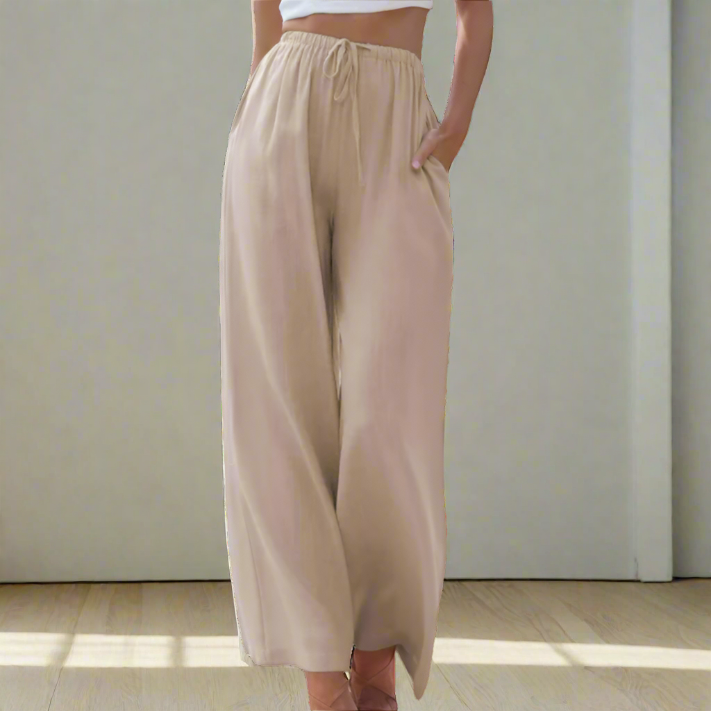 Zoe™ - Elegantné bavlnené a ľanové nohavice