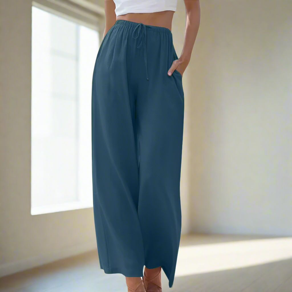 Zoe™ - Elegantné bavlnené a ľanové nohavice