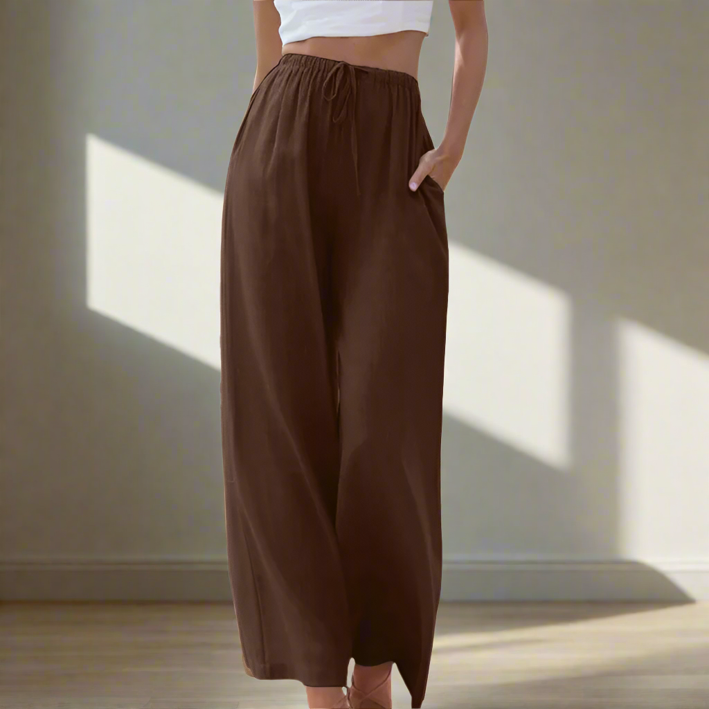 Zoe™ - Elegantné bavlnené a ľanové nohavice