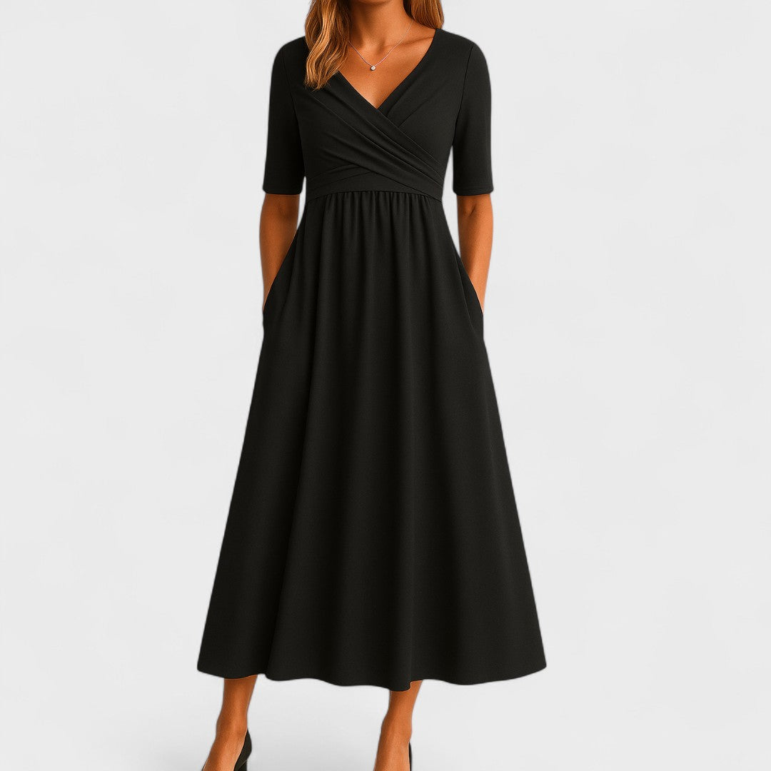 Ivana – Elegantná Midi Šaty na Každú Príležitosť