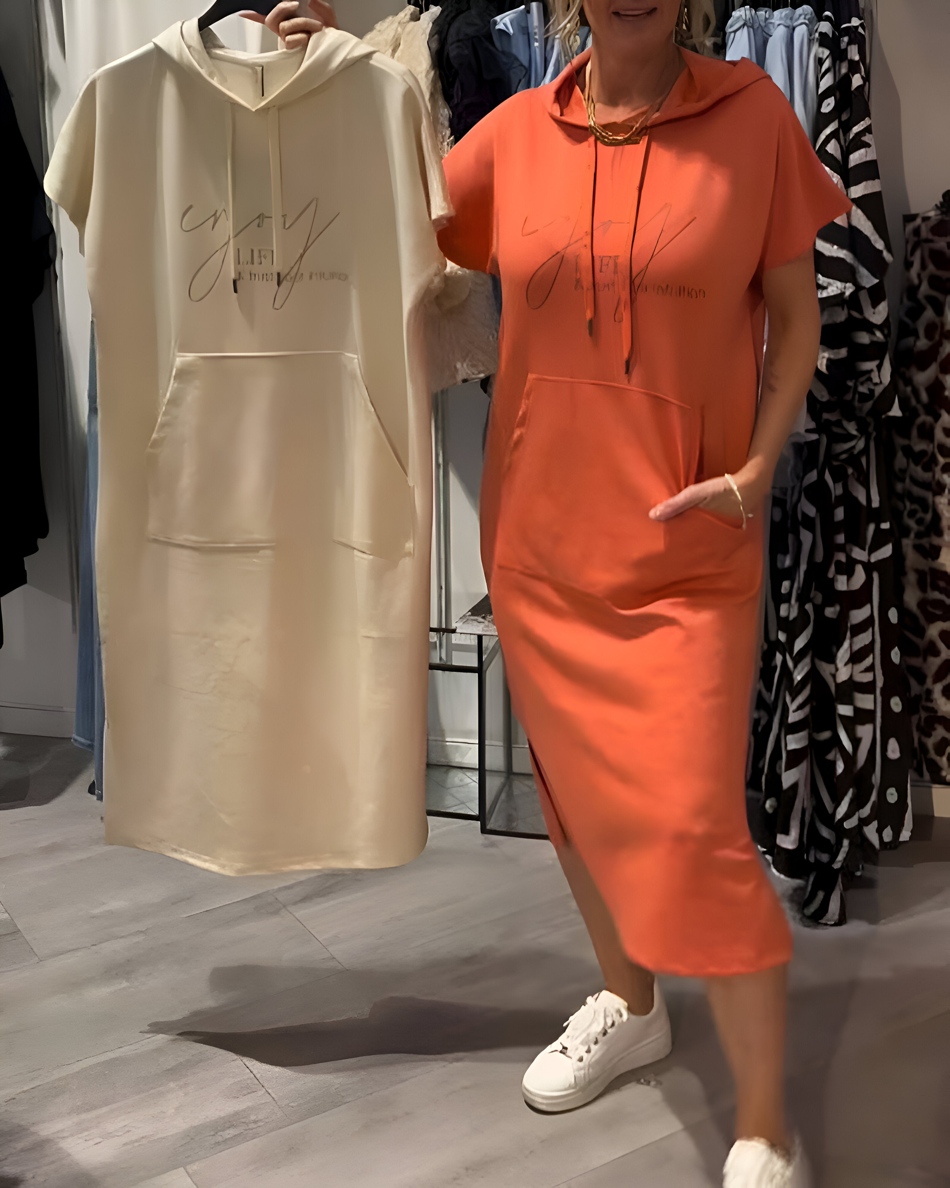 Dominika – Pohodlné Mikinové Šaty pre Ženy