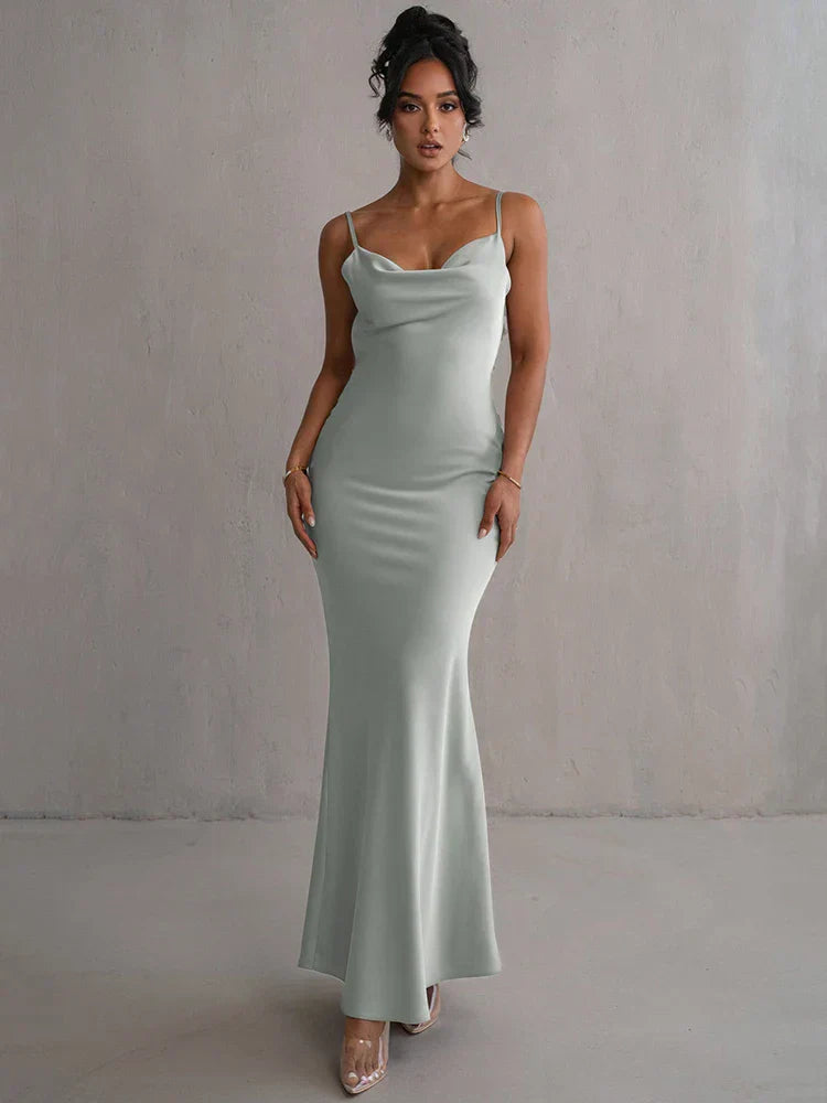 Pauline - Elegantná zvodná maxi šaty bez chrbta