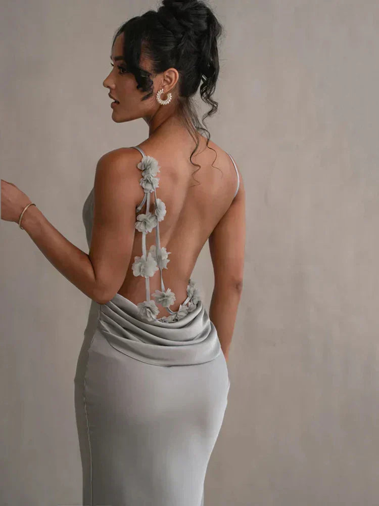 Pauline - Elegantná zvodná maxi šaty bez chrbta