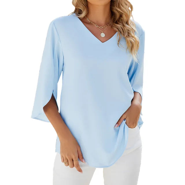 Belinda™ | Elegantná blúzka s V-výstrihom