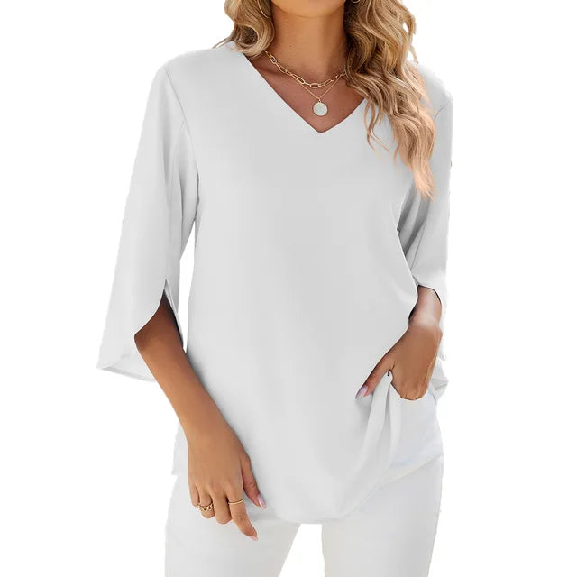 Belinda™ | Elegantná blúzka s V-výstrihom