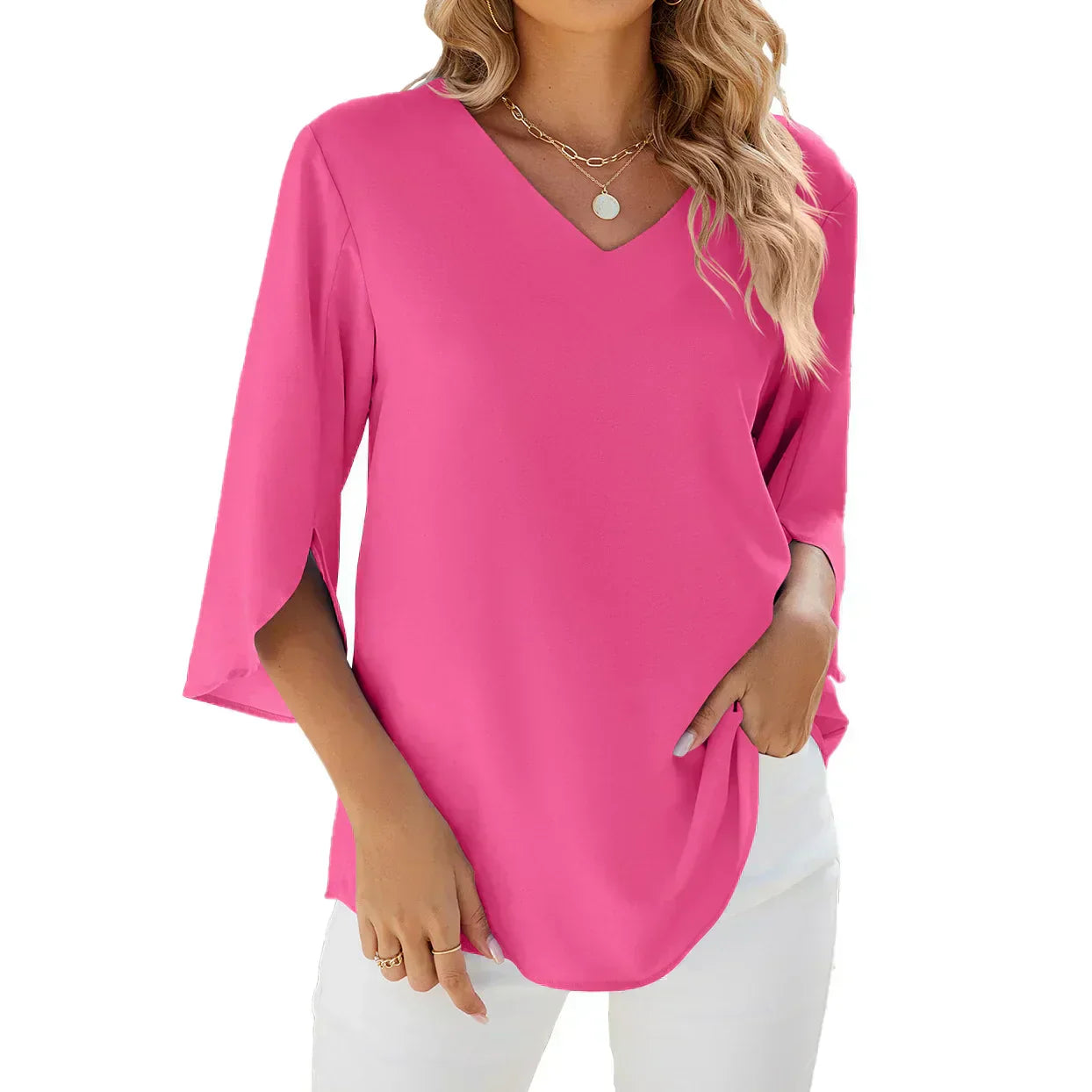 Belinda™ | Elegantná blúzka s V-výstrihom
