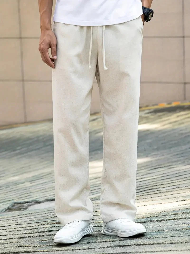 Valerio l  Casual Ľanové Letné Nohavice